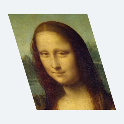 The Mona Lisa, sheared: stands for harshness grows by level; correctable
